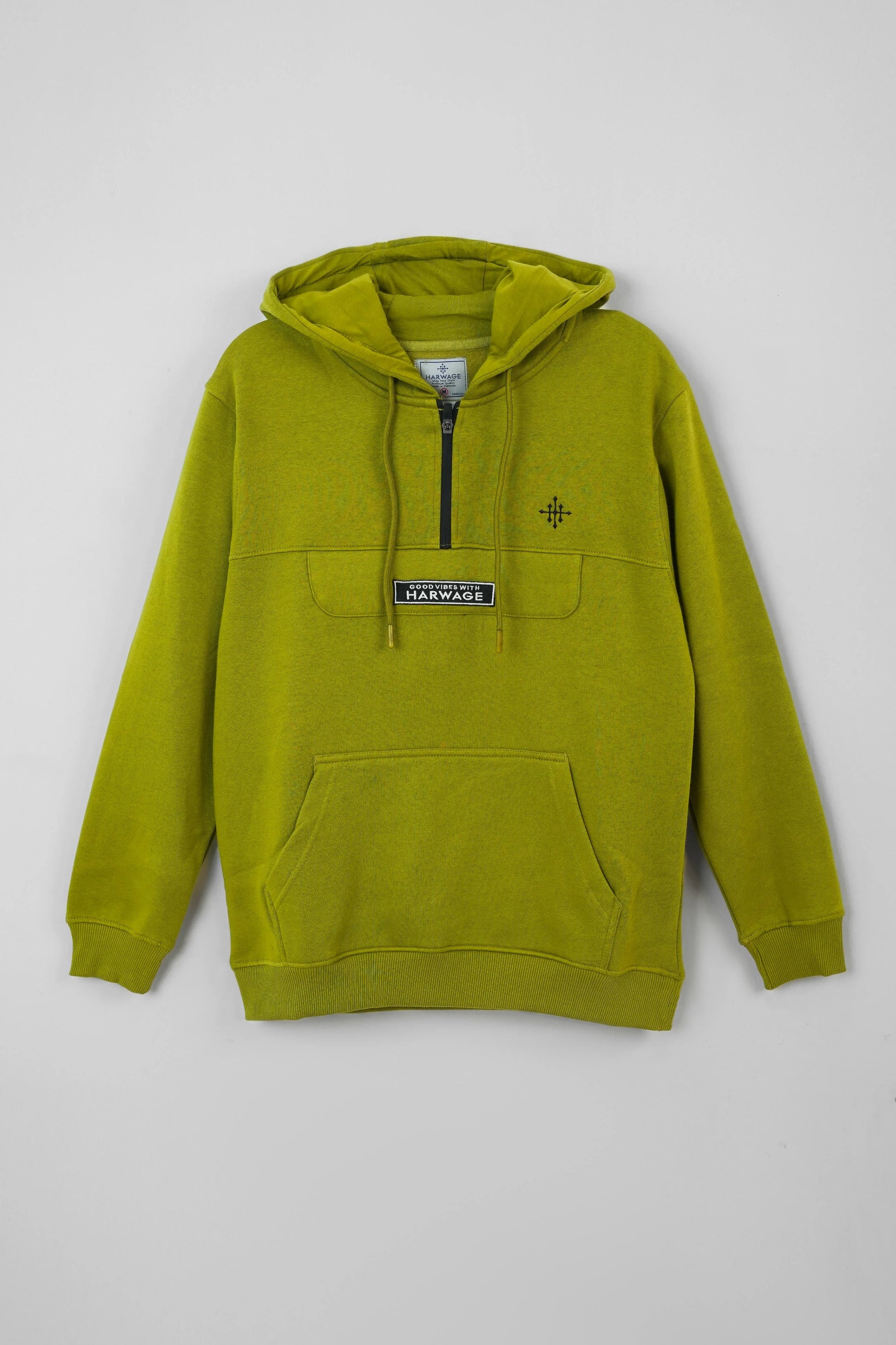 Men’s Olive Green Hoodie with a small logo
