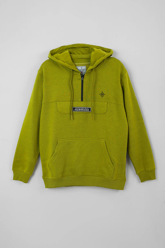 Men’s Olive Green Hoodie with a small logo
