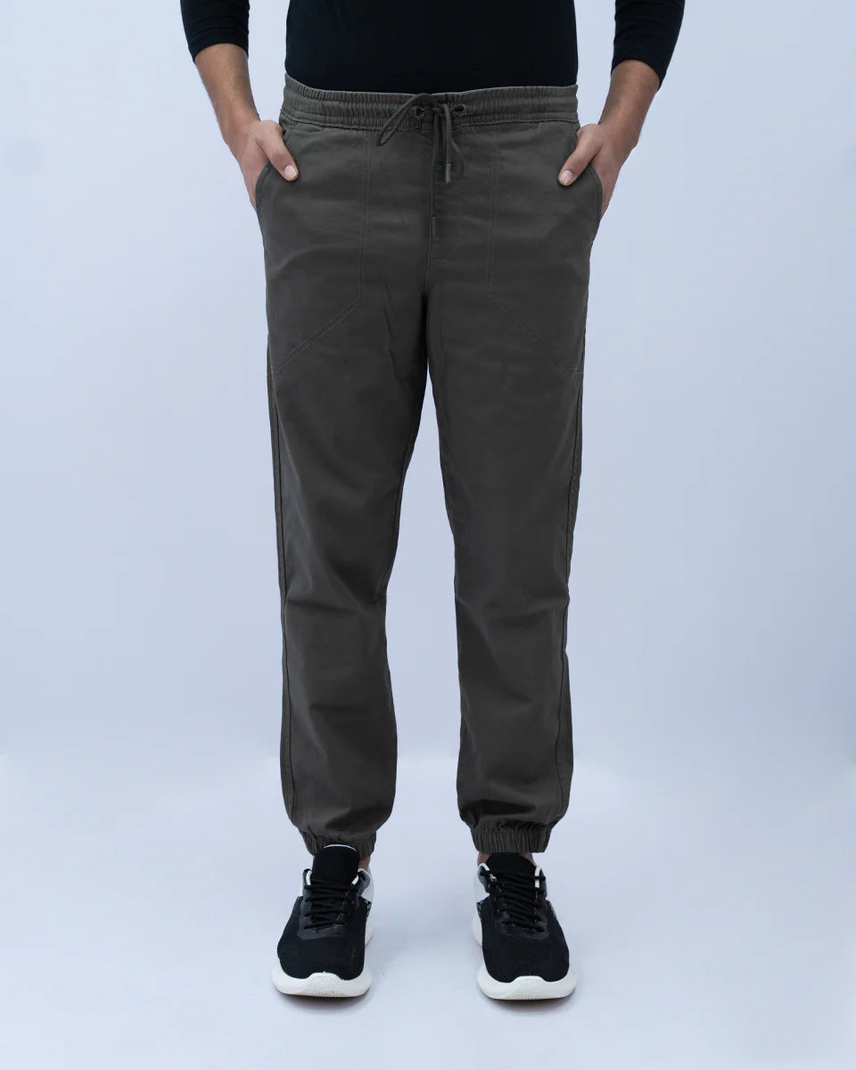 Men’s olive jogger trousers