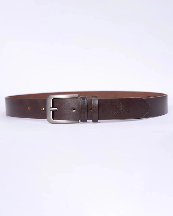 Men Faux Leather Belt - Brown