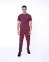 Men’s Solid Maroon Co-Ord Set