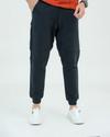 Men’s black zipper pocket trousers
