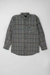 Men’s classic grey checkered casual shirt