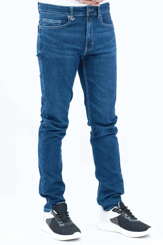 Men’s dark blue slim fit denim jeans
