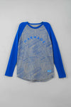 Men’s grey/blue printed full sleeve T-Shirt