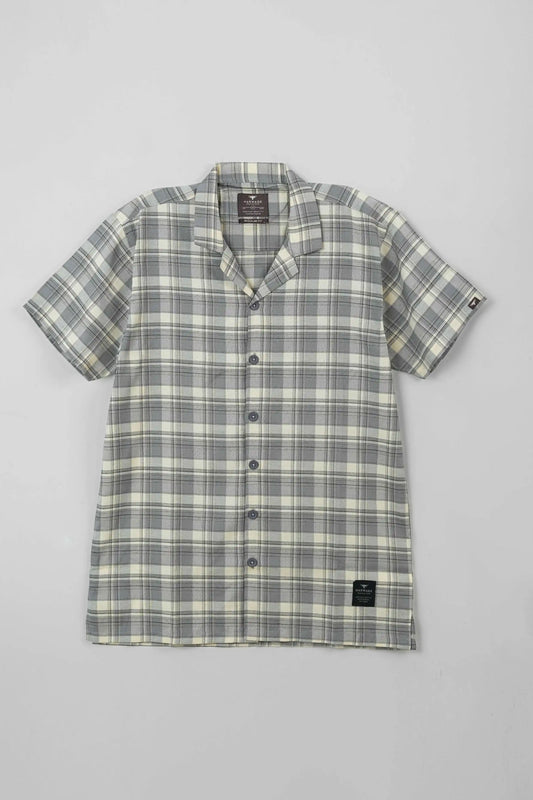 Men’s grey casual resort collar shirt 