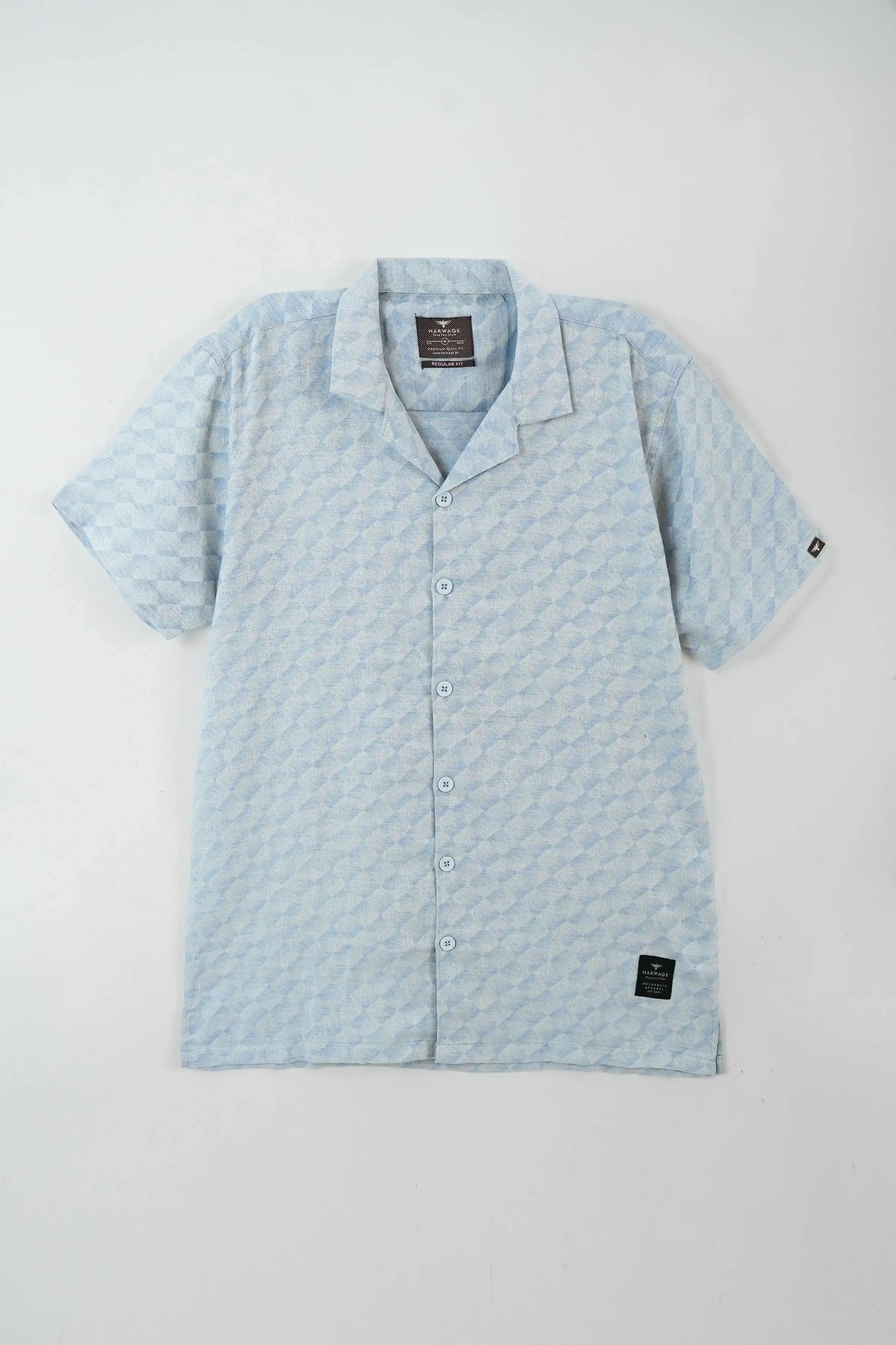 Men’s grey casual resort collar shirt
