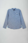 Men’s light blue casual woven shirt