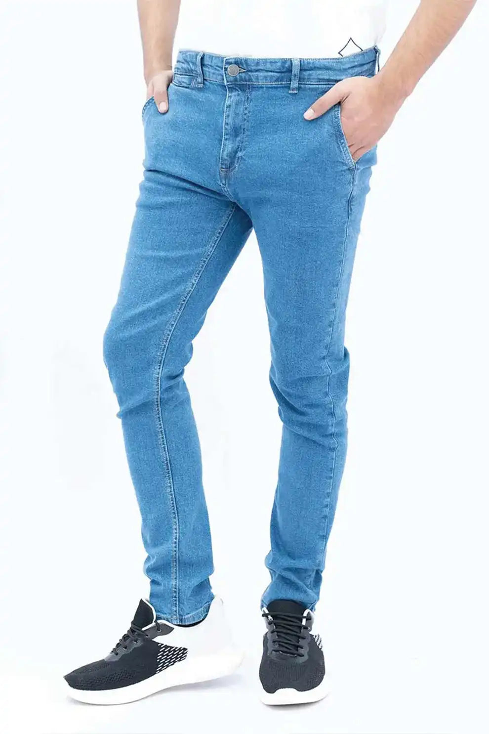Men’s light blue chino denim jeans