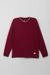 Men’s maroon full sleeve t-shirt