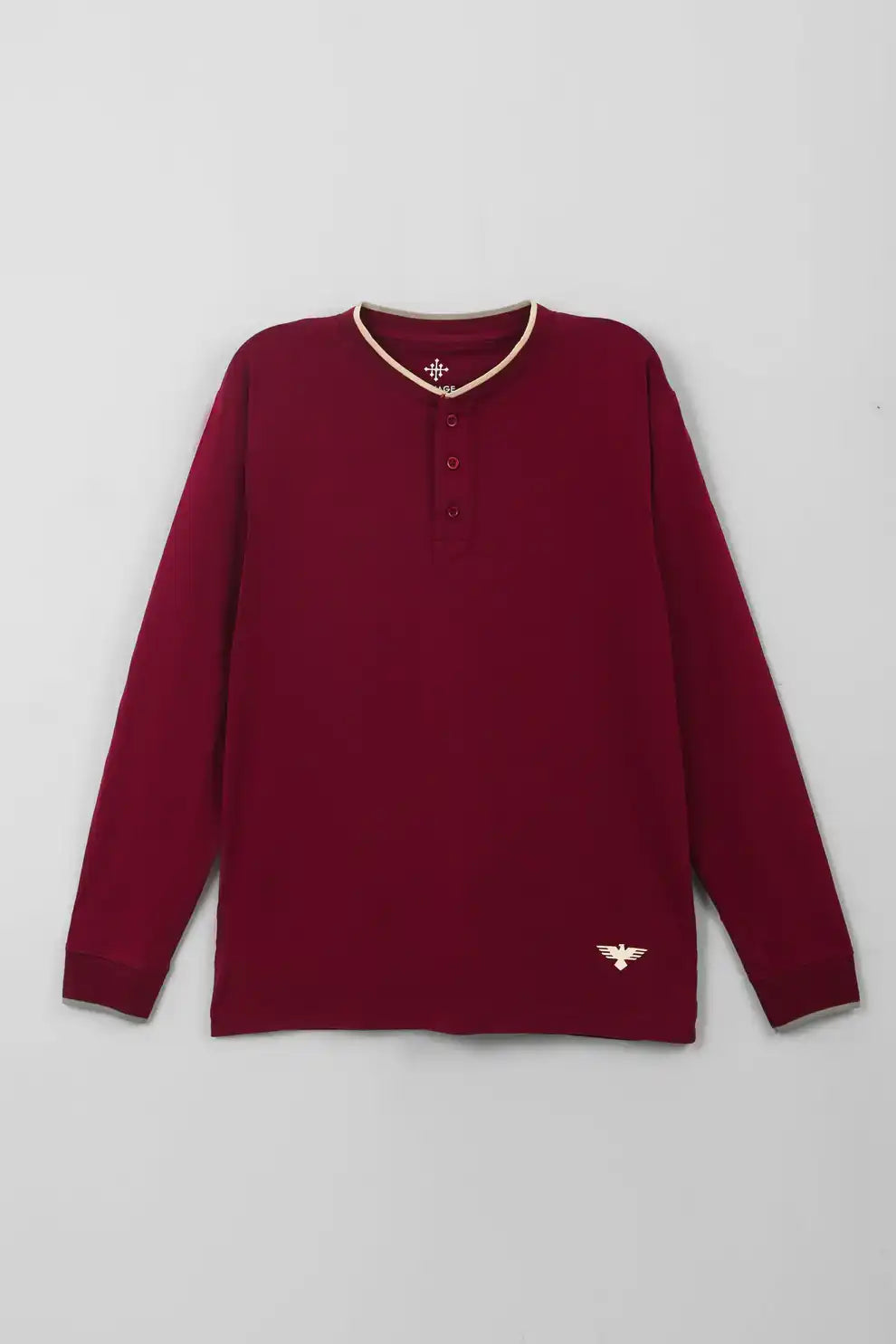 Men’s maroon full sleeve t-shirt