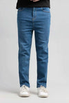 Men’s mid blue denim chinos