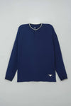 Men’s modern blue band collar full sleeve t-shirt