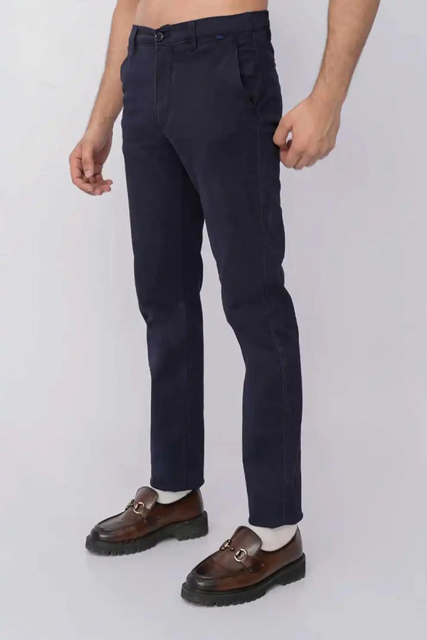 Men Elasticated Chino Pant - Navy
