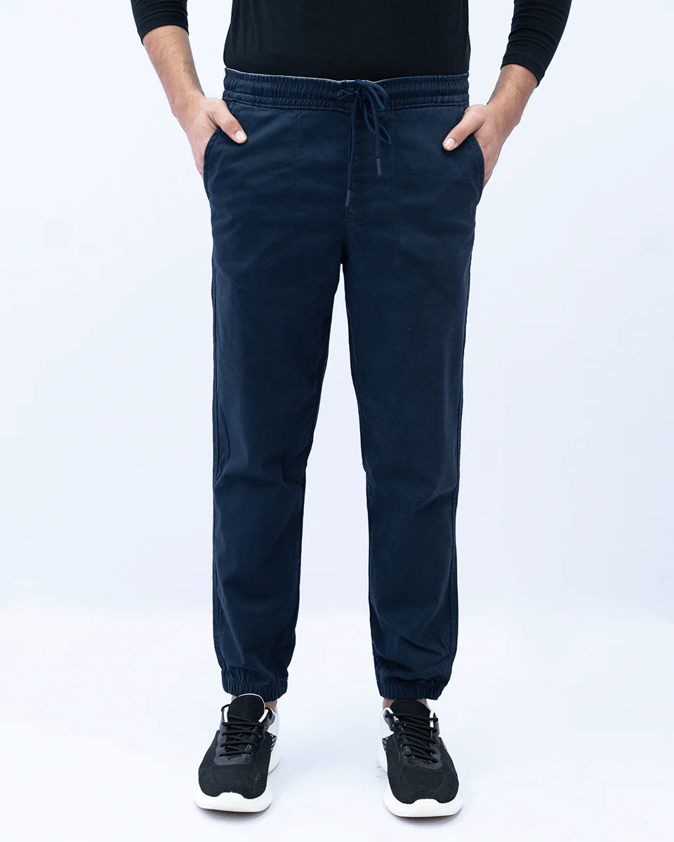 Men’s navy jogger trousers