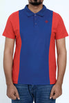 Men’s red cutline polo shirt