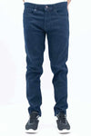 Rinse washed slim carrot jeans