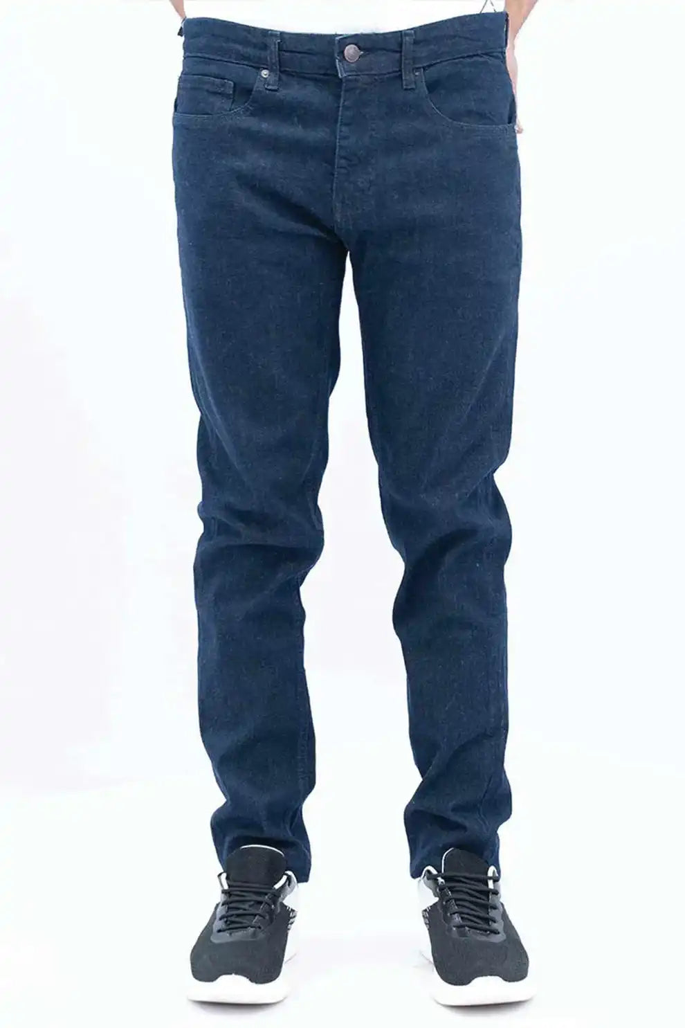 Rinse washed slim carrot jeans