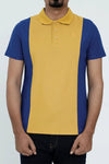 Men’s yellow/blue cutline polo shirt