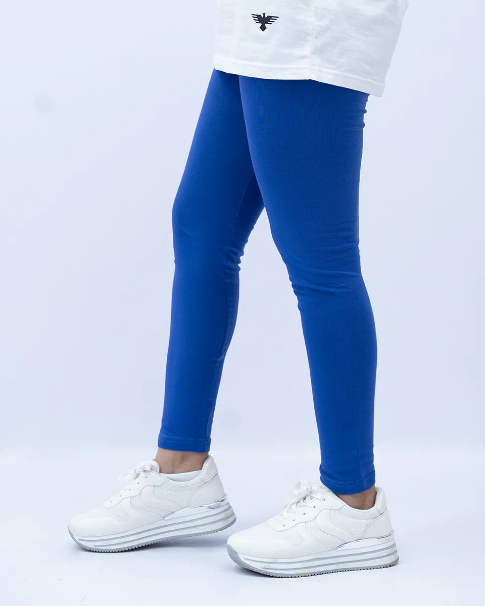 Multi-color plain leggings front view