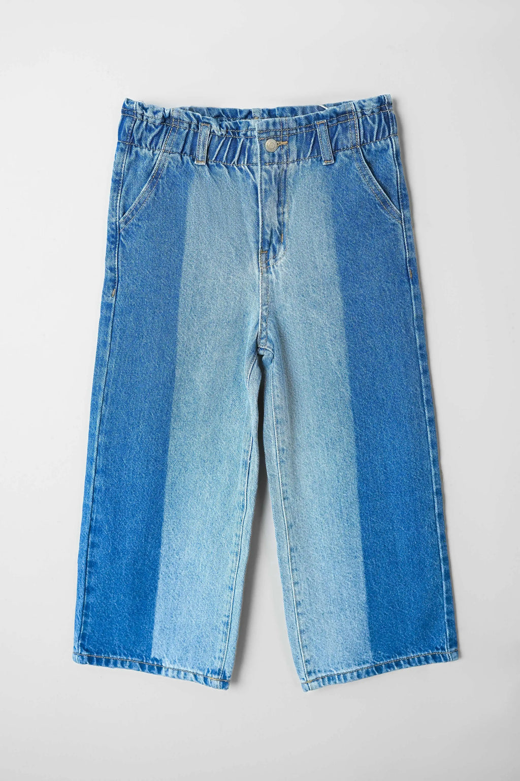 Multi Girls' Wide Leg Denim Jeans