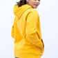 Mustard SLV Panel Hoodie in a solid mustard shade with a relaxed fit