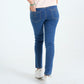 Navy blue slim denim back view