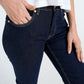 Navy blue slim fit jeans