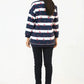 Navy blue sweatshirt back view