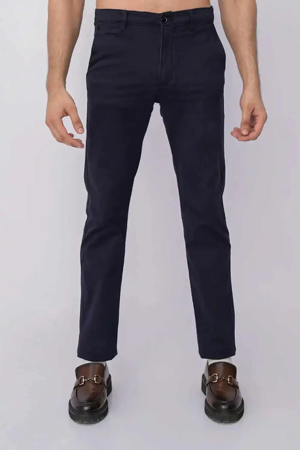 Navy casual chino pants