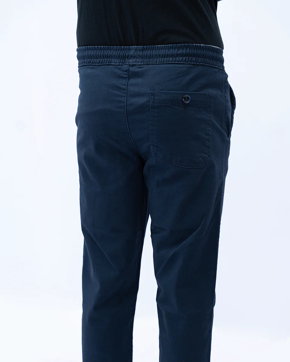 Navy casual jogger trousers