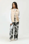 Women’s Off-White Rabbit Wool Sleeveless Coat