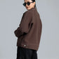 Women’s Oversized Wool Coat in Chocolate Malt