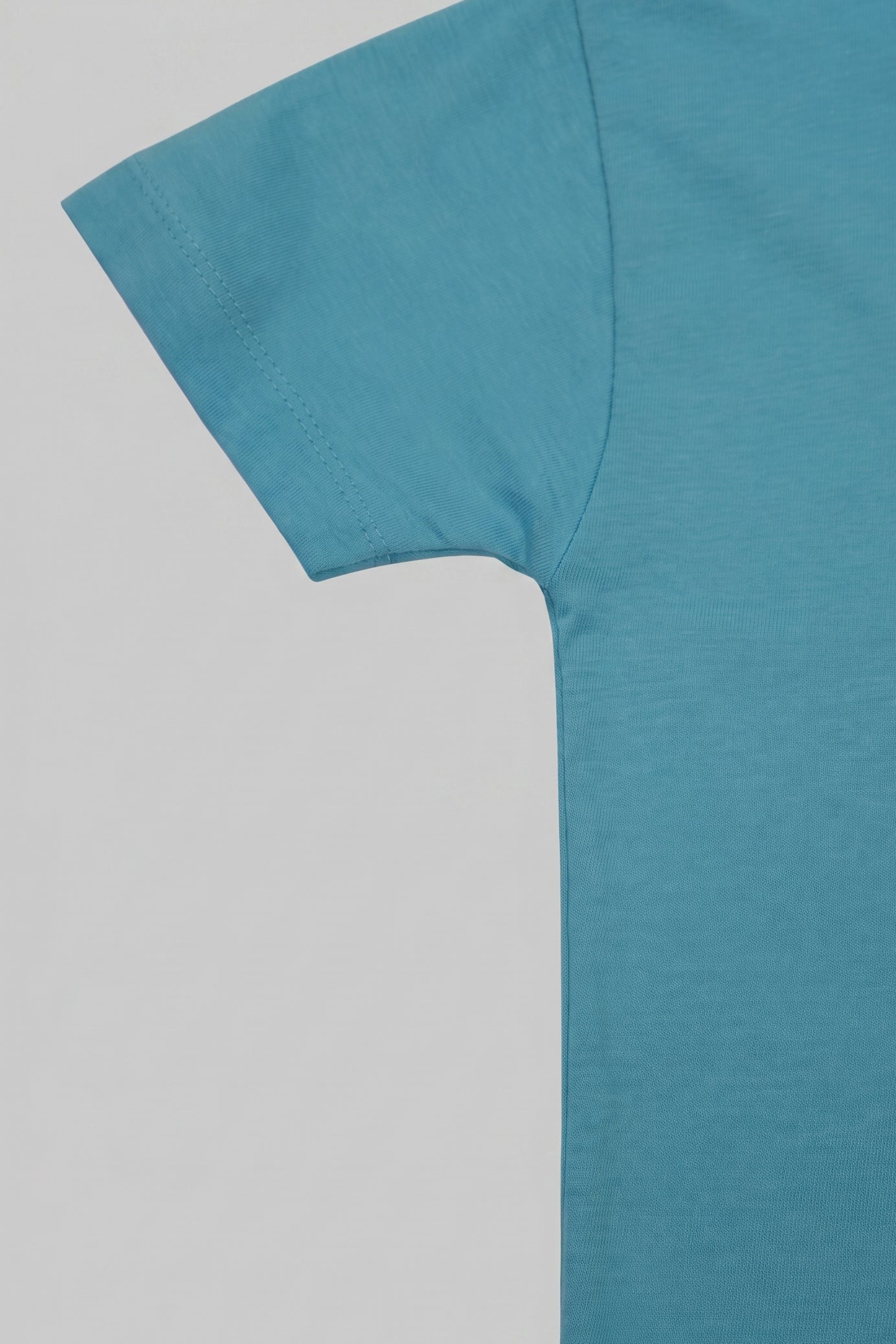 Essential Junior Boys T-shirt – White & Aquarius