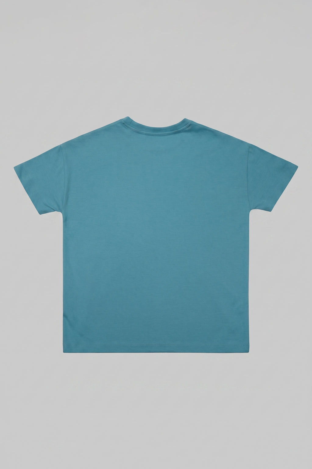 Essential Junior Boys T-shirt – White & Aquarius