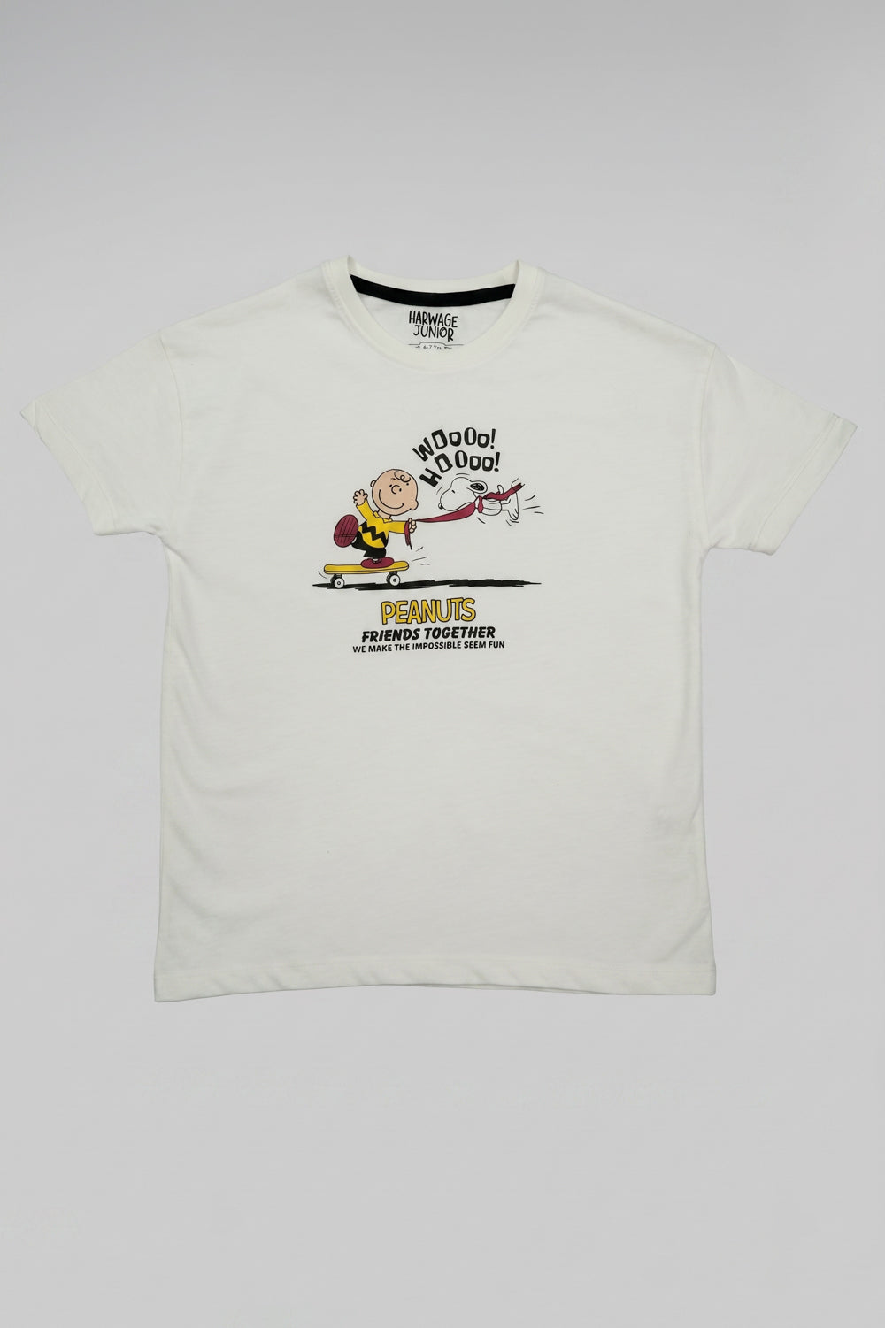 Essential Junior Boys T-shirt – White & Aquarius