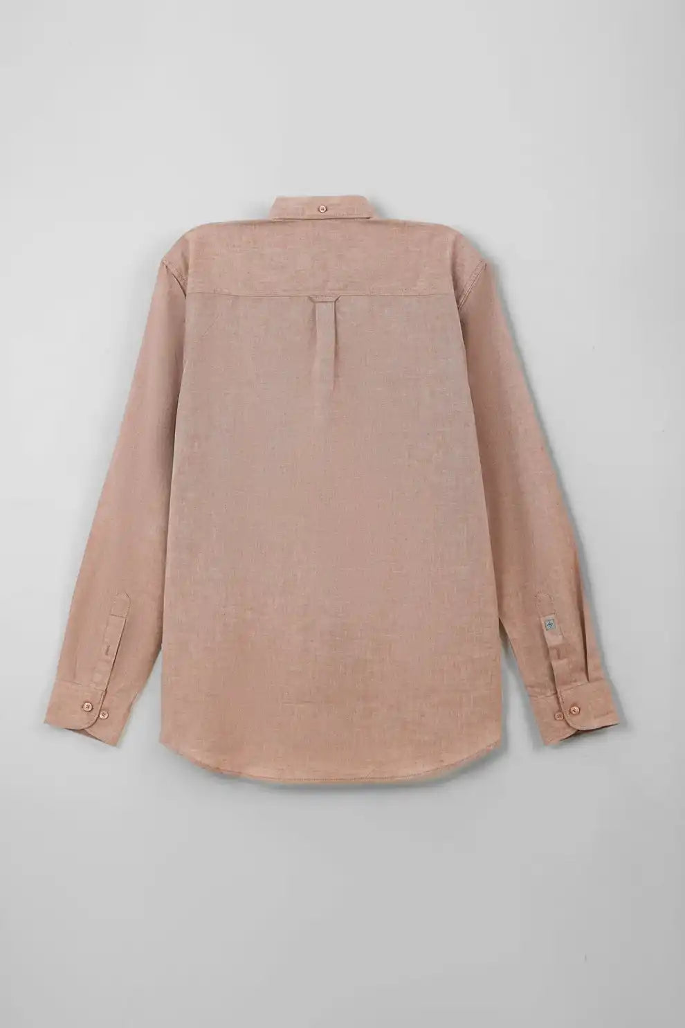Back of a peach corduroy shirt