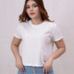 Women Plain Cropped Top - White - Harwage