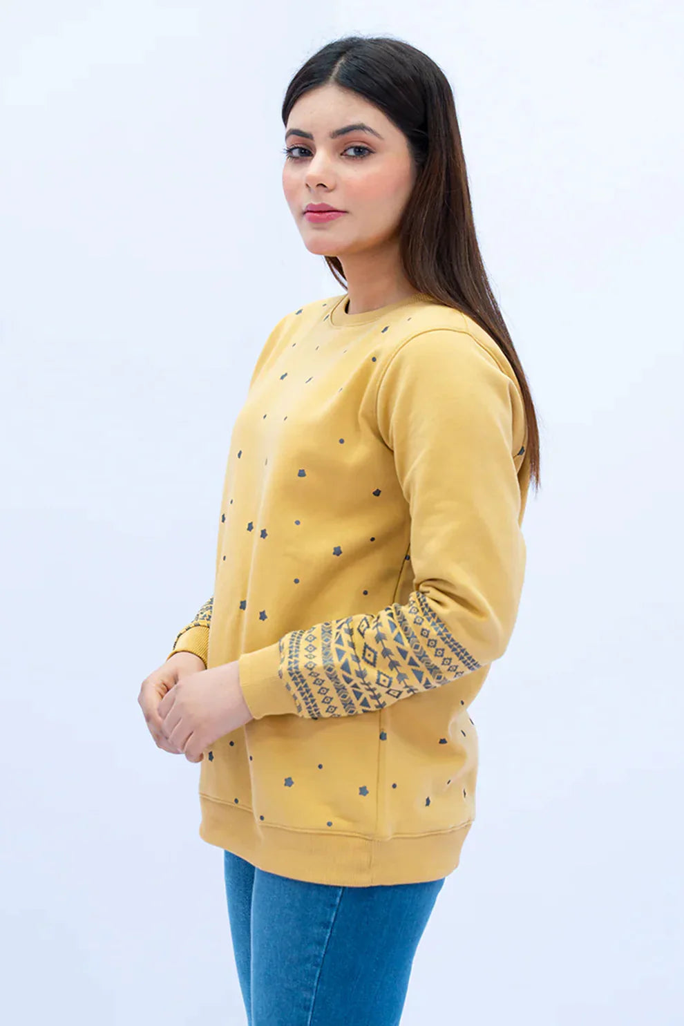 Beige regular fit sweatshirt