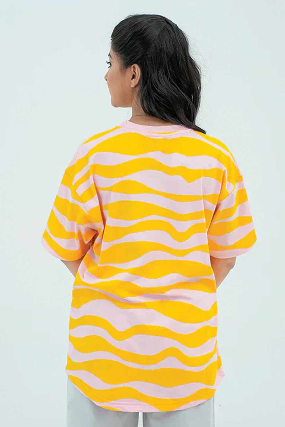 Rotatory Print Waves - Mustard Yellow