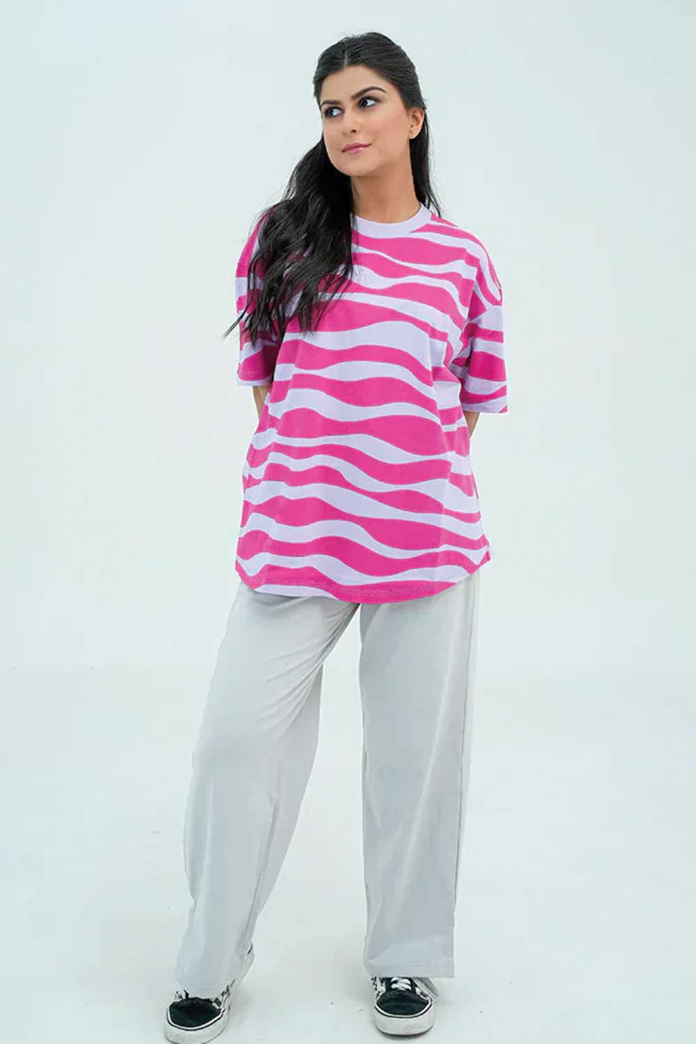 Rotatory Print Waves - Pink