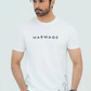Round Neck With Harwage Print - White