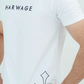 Round Neck With Harwage Print - White