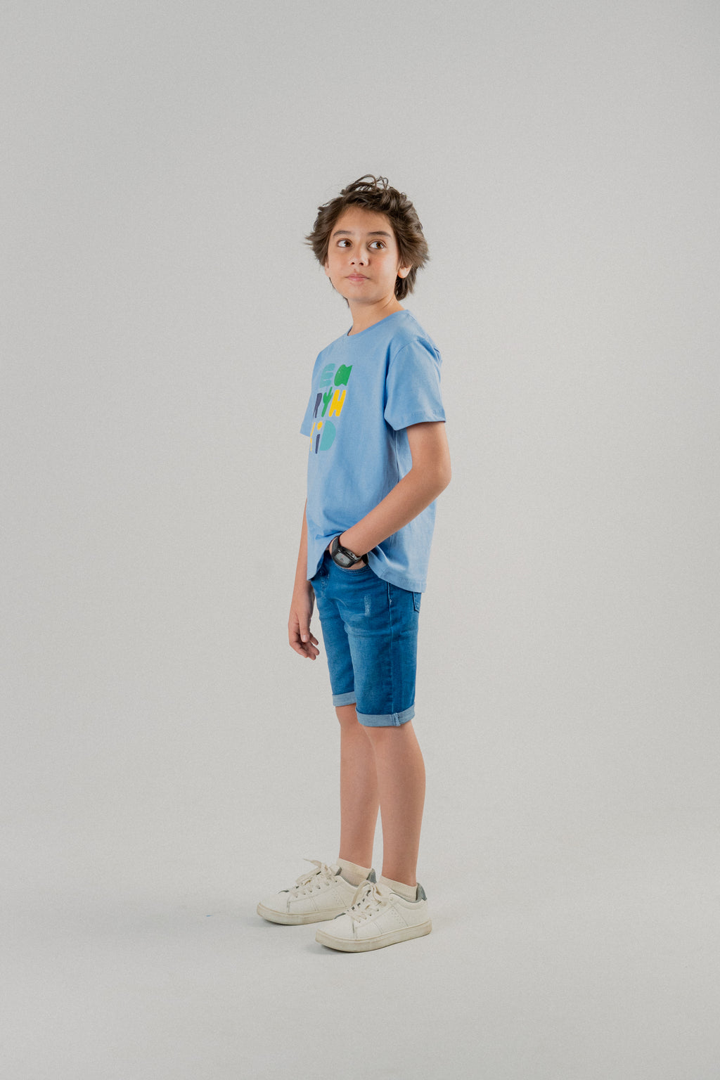 Modern Junior Boys T-shirt – Gray Dawn
