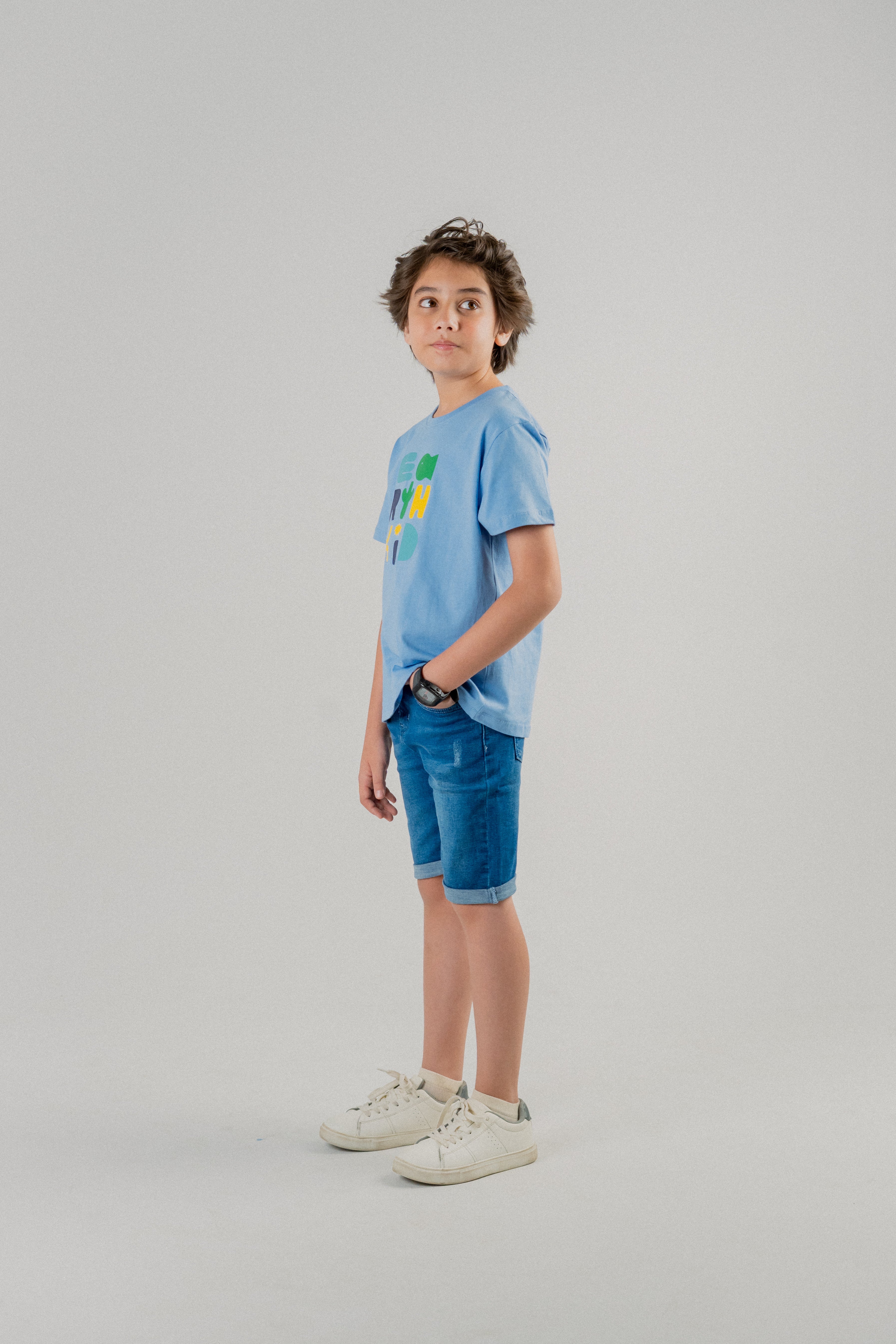 Modern Junior Boys T-shirt – Gray Dawn