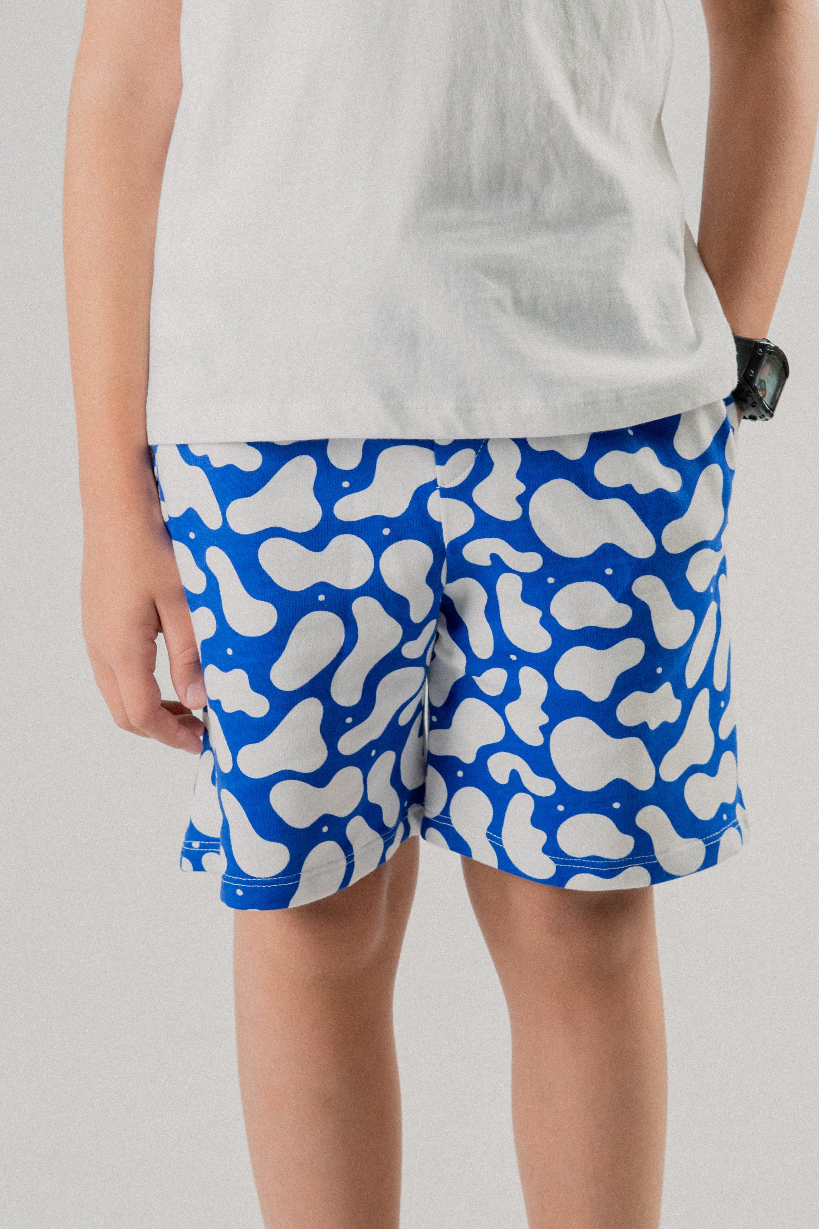 Junior Kids Boys knit Wear Short - True Blue