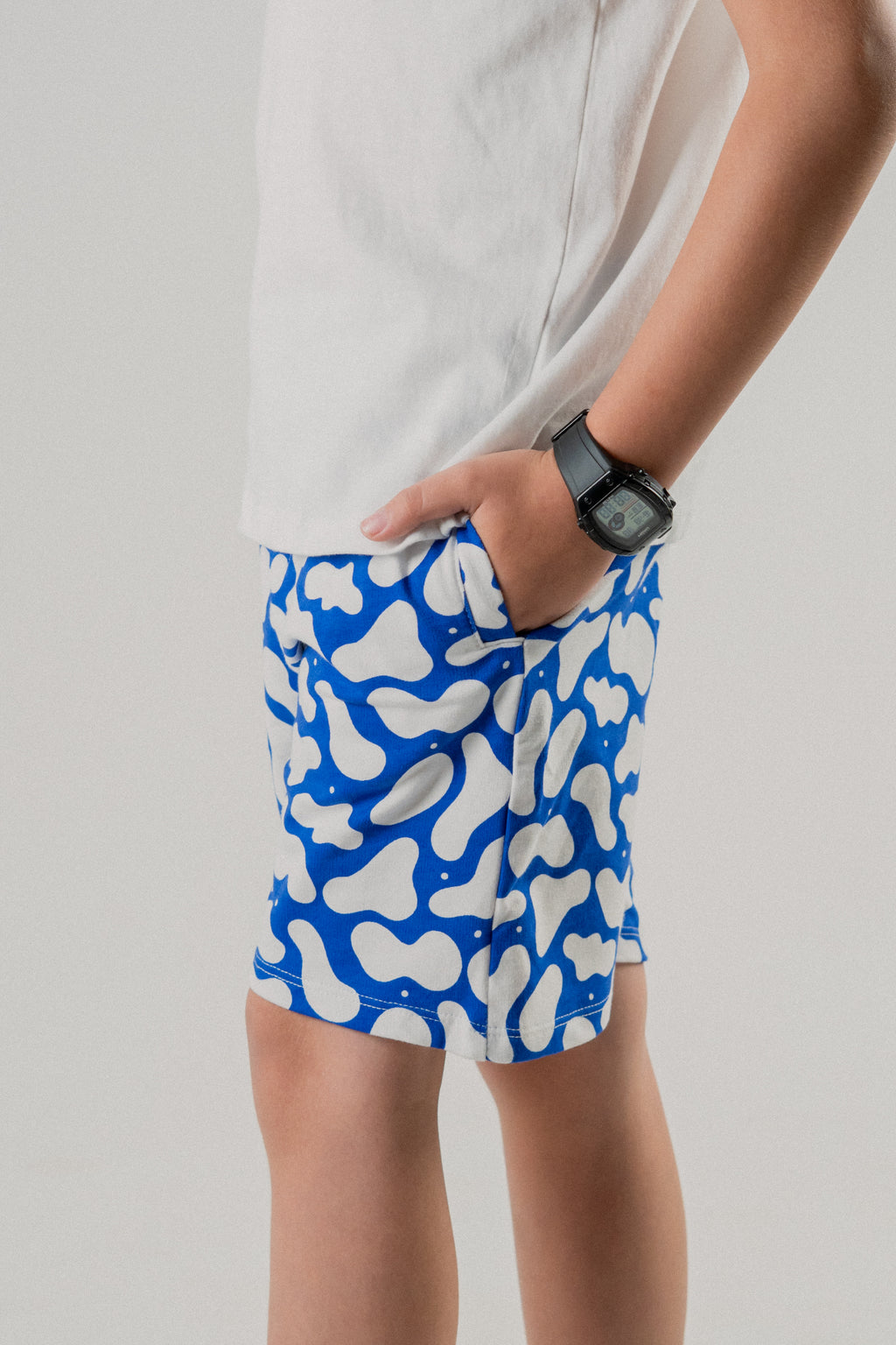 Junior Kids Boys knit Wear Short - True Blue