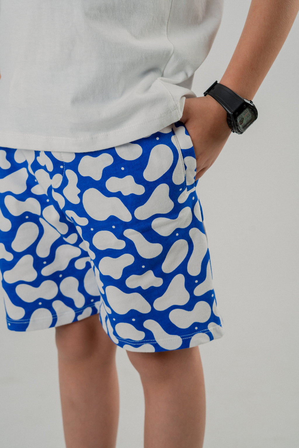 Junior Kids Boys knit Wear Short - True Blue