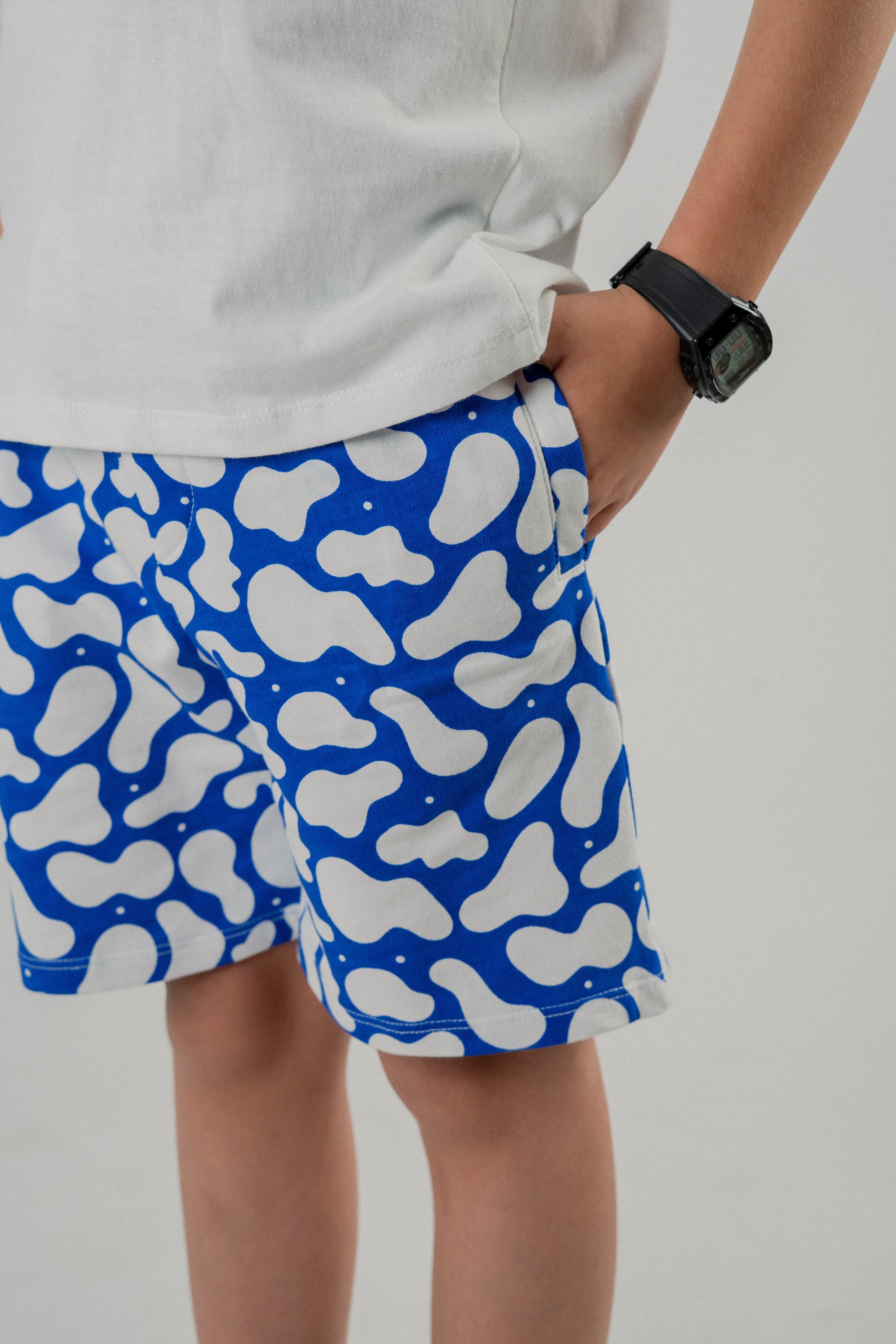 Junior Kids Boys knit Wear Short - True Blue