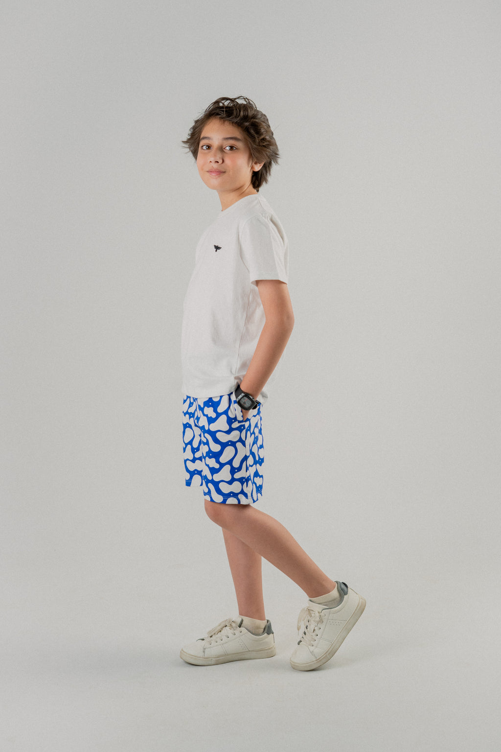Junior Kids Boys knit Wear Short - True Blue